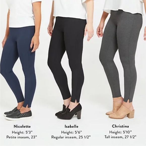 SPANX Ponte Ankle High Waisted Leggings split hem NWOT 2X black - Picture 2 of 10